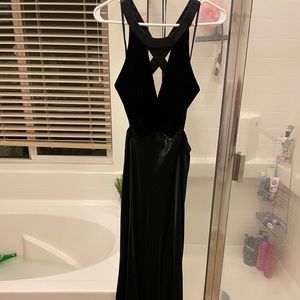 Black velvet dress